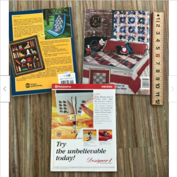 3 Quick Weekend Log Cabin Kids American Star Quilt Applique Blocks Pattern Books - Picture 2 of 2